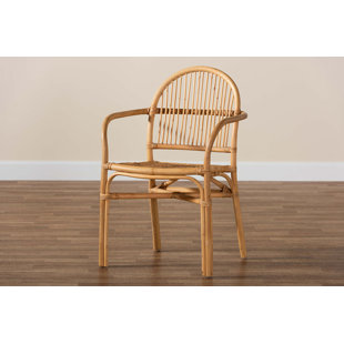 Baxton Studio Karis Natural Rattan Dining Chair Wayfair